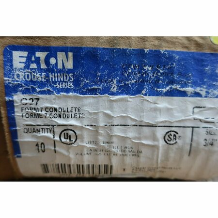 Crouse Hinds CONDULET BOX OF 10 IRON C 3/4IN CONDUIT OUTLET BODIES AND BOX, 10PK C27